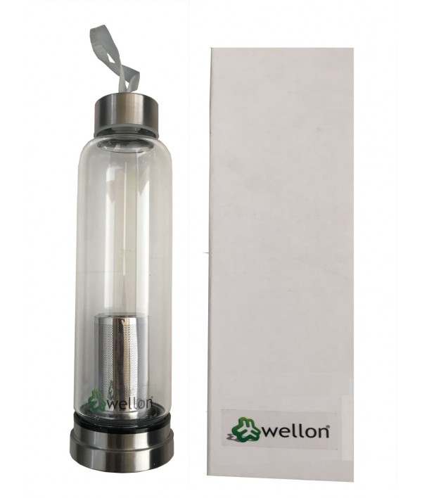 WELLON Hydrogen AA Alkaline Water Bottle (Pure Glass)